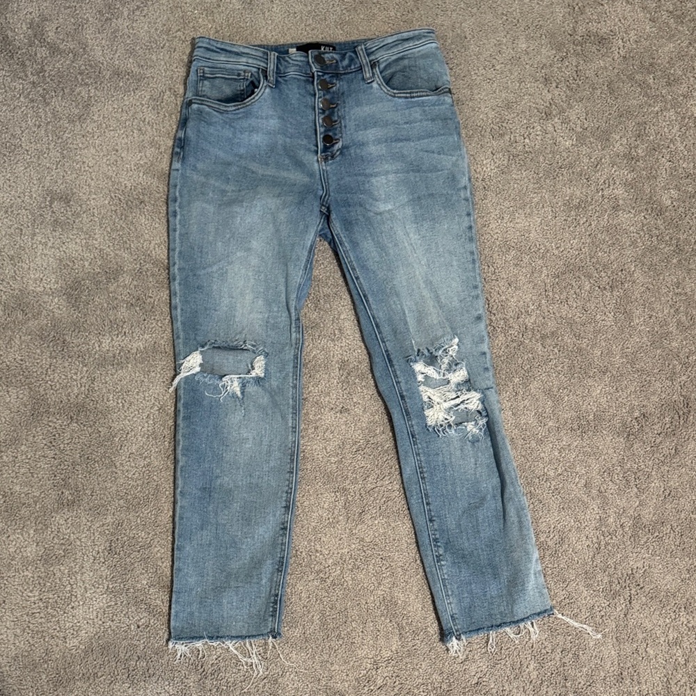 Women's KUT Distressed Blue Jeans